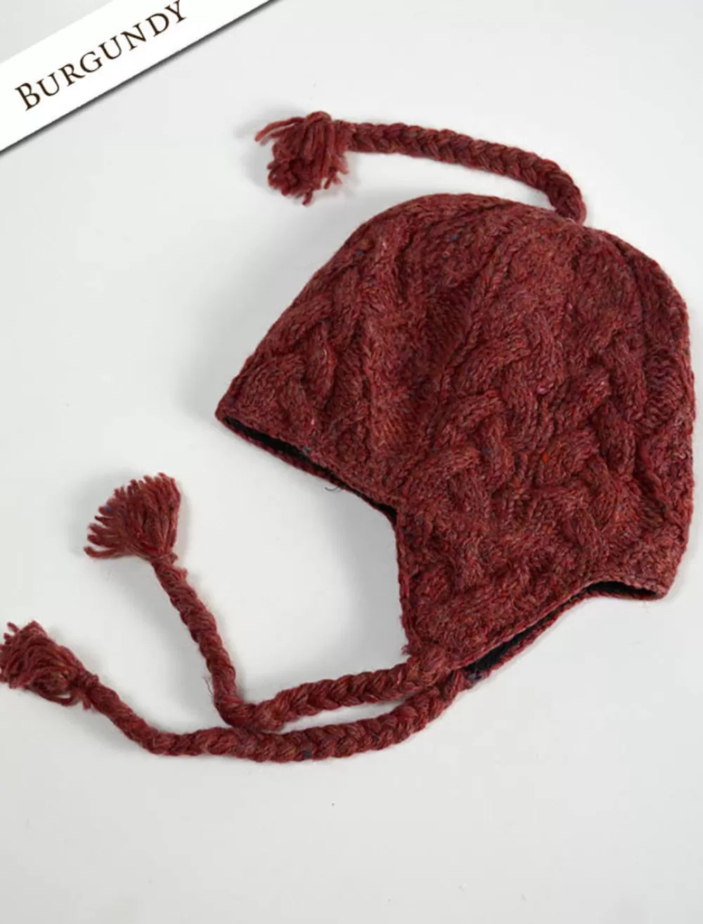 aran_cable_hat_with_ear_flaps_2-1.webp Cheap Aran Cable Hat with Ear Flaps Women Irish Wool Hats | Caps & Hats