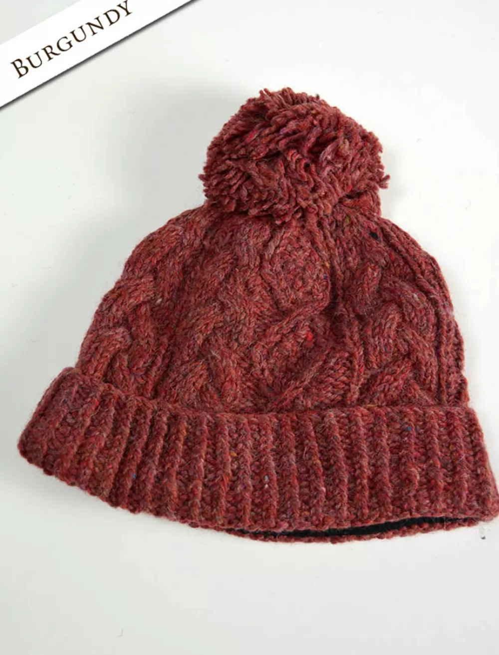 aran_fleece_lined_rib_cap_with_bobble_12-3.webp Cheap Aran Fleece Lined Rib Cap with Bobble Irish Wool Hats