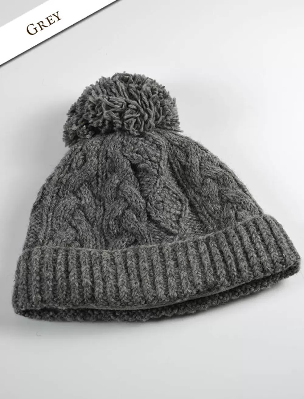 aran_fleece_lined_rib_cap_with_bobble_5-3.webp Cheap Aran Fleece Lined Rib Cap with Bobble Irish Wool Hats