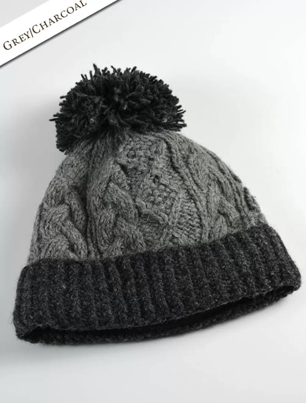 aran_fleece_lined_rib_cap_with_bobble_7-3.webp Cheap Aran Fleece Lined Rib Cap with Bobble Irish Wool Hats