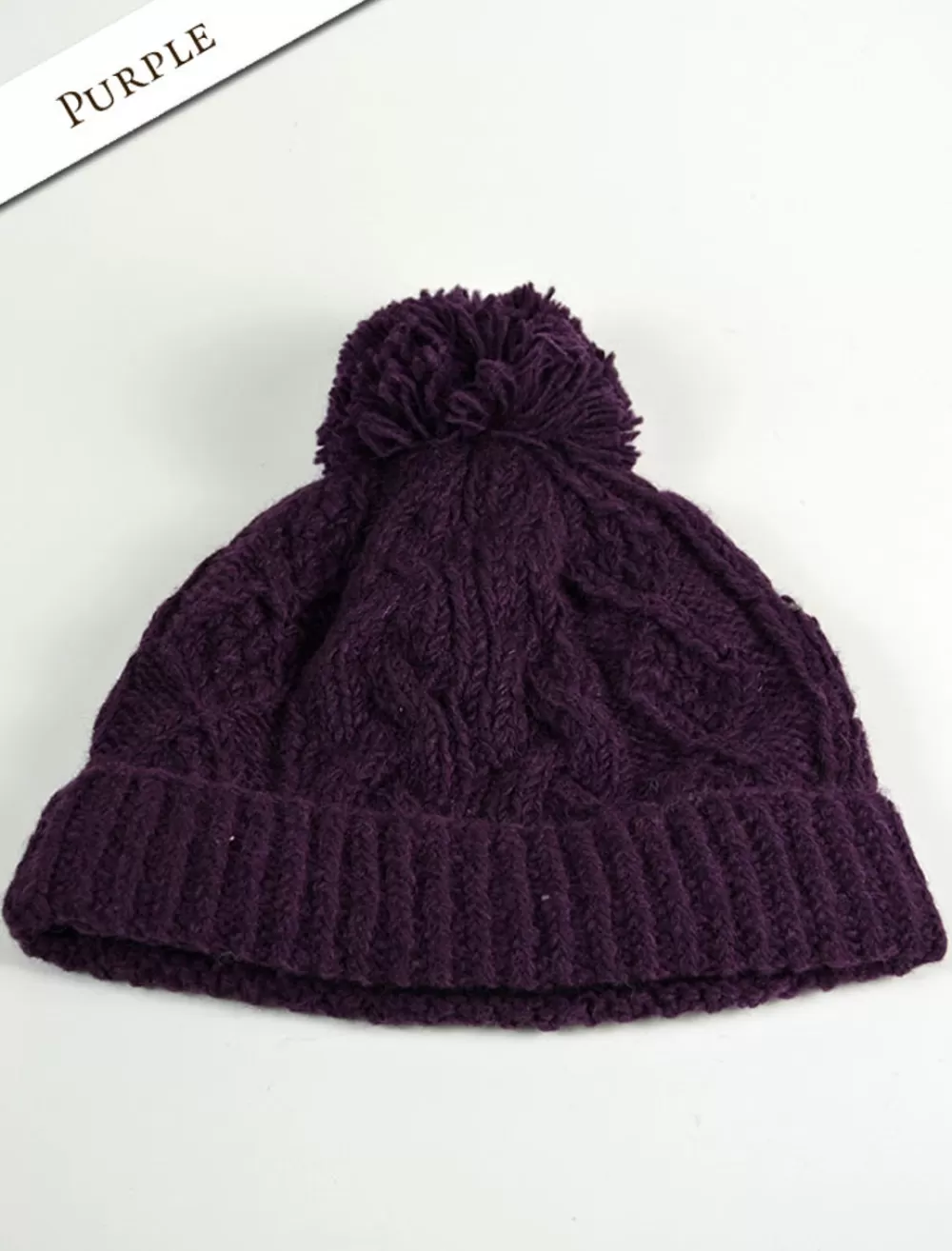 aran_fleece_lined_rib_cap_with_bobble_8-3.webp Cheap Aran Fleece Lined Rib Cap with Bobble Irish Wool Hats