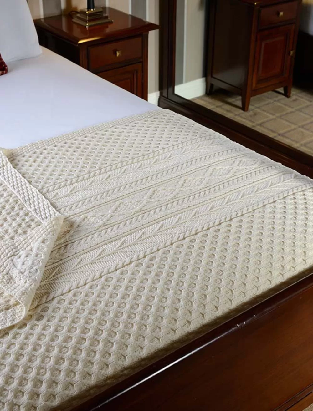 Outlet Malone Clan Aran Throw, Wool Throw, Irish Throw, Throw Over, Sofa Throw, Sullivan Clan Throws