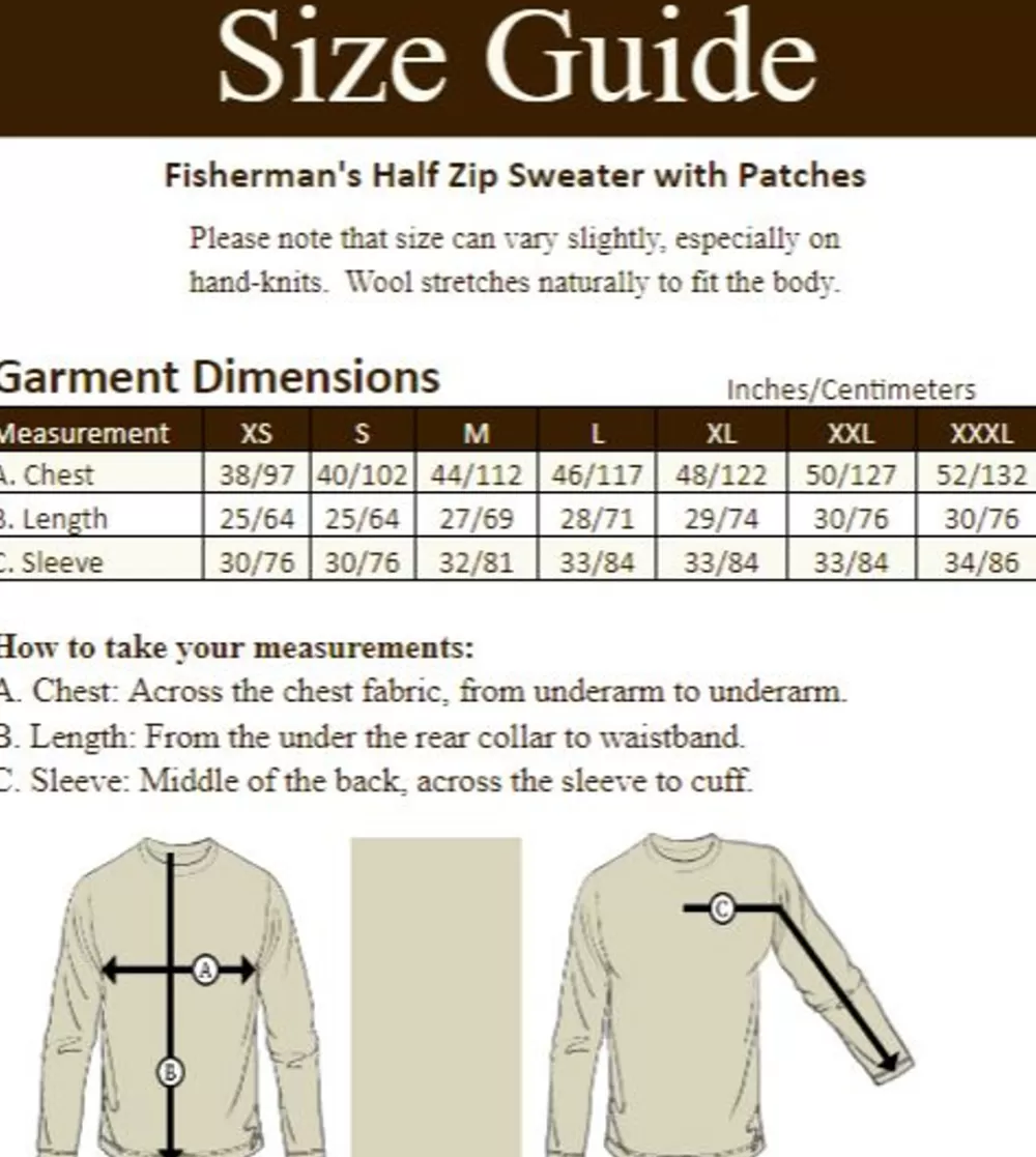 Cheap Mens half zip sweater with patches, Irish wool sweater | Sweaters