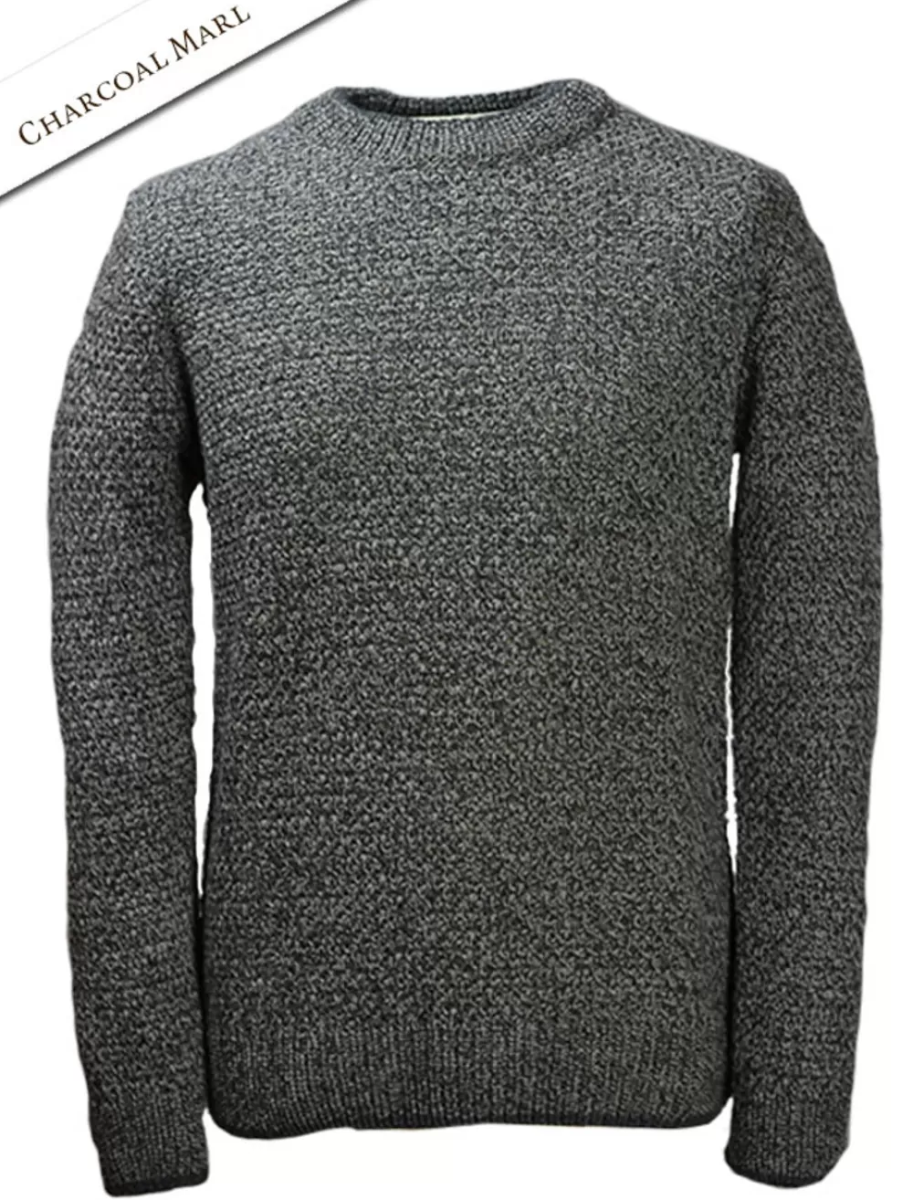 Best Sale Merino Textured Crew Neck Sweater | Aran Sweater Market Sweaters