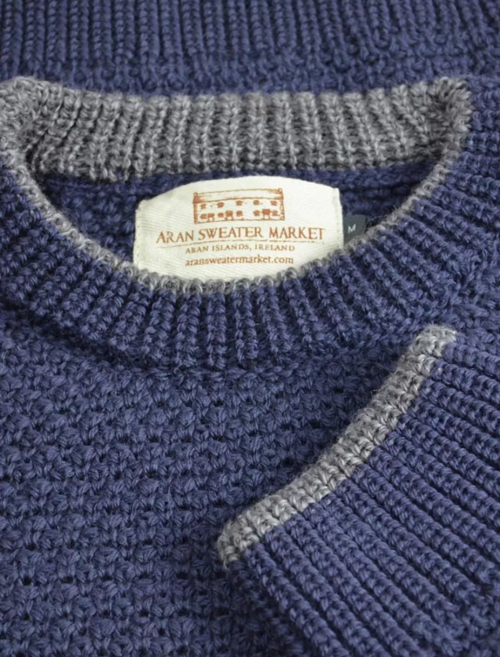 Best Sale Merino Textured Crew Neck Sweater | Aran Sweater Market Sweaters