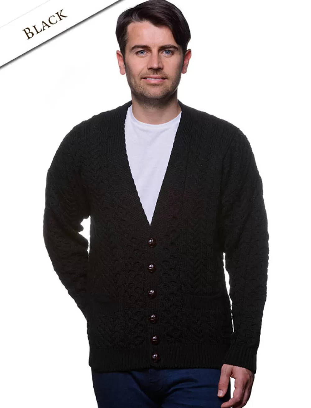 merino_wool_aran_vneck_cardigan__glenaran_2-1.webp Flash Sale Merino Wool Aran V-Neck Cardigan | Cardigans, Jackets & Coats