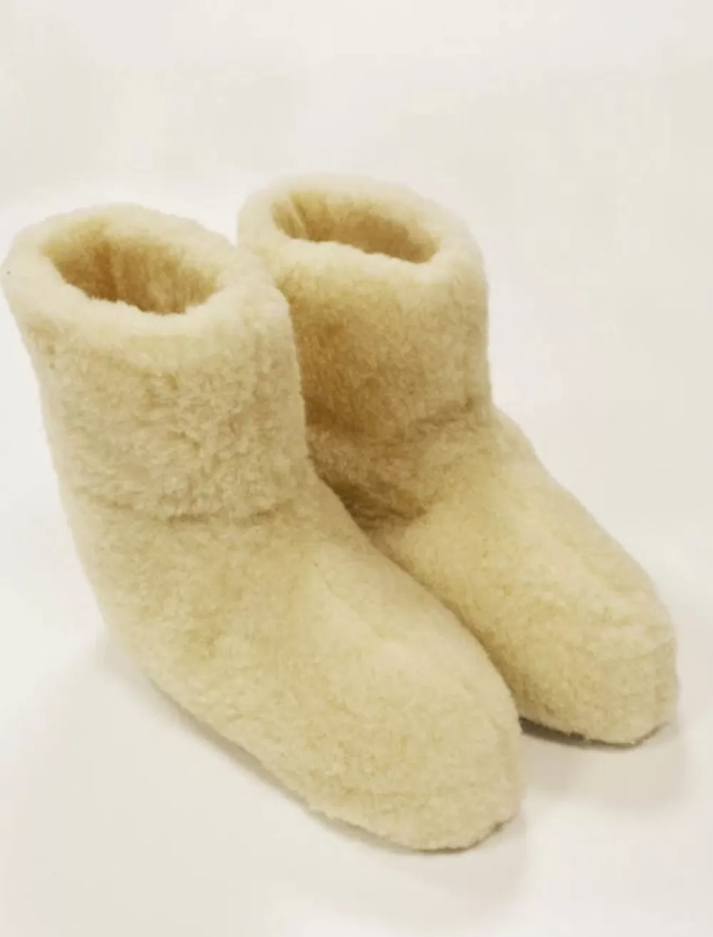 Cheap Merino Wool Booties - Natural White Women Irish Wool Socks & Slippers