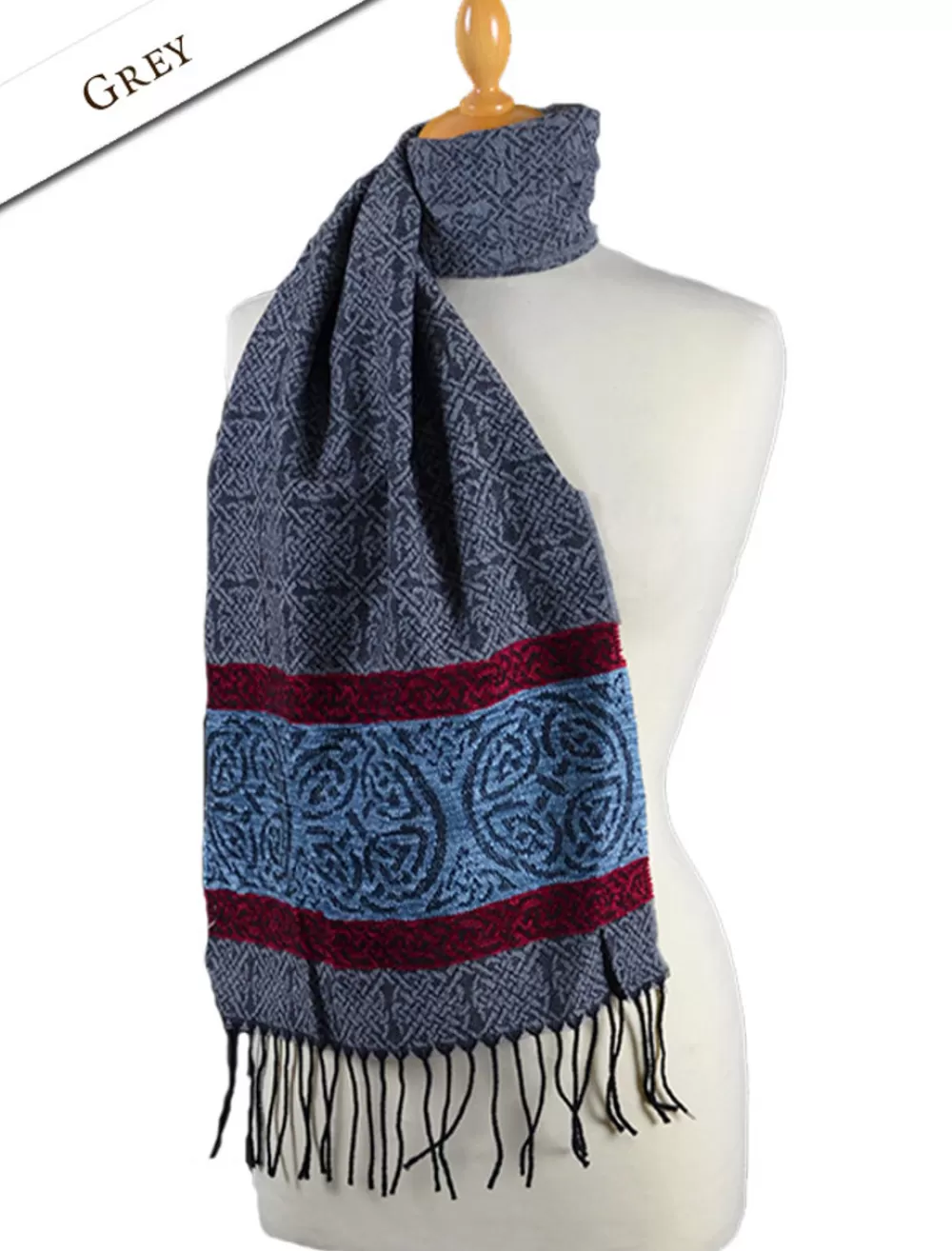 pattern_scarf_glenaran_scarves_from_ireland__glenaran_3-2.webp Discount Pattern Scarf, Scarves from Ireland | Women Celtic Design Scarves