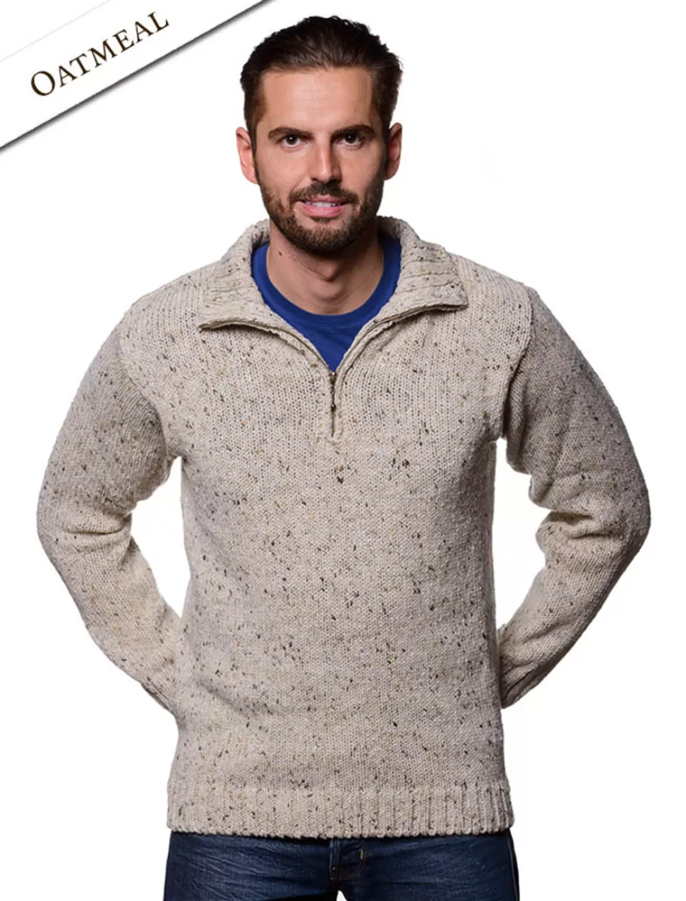 quarter_zip_sweater_mens_half_zip_sweater__glenaran_2-1.webp Outlet quarter zip sweater, mens half zip sweater | Sweaters