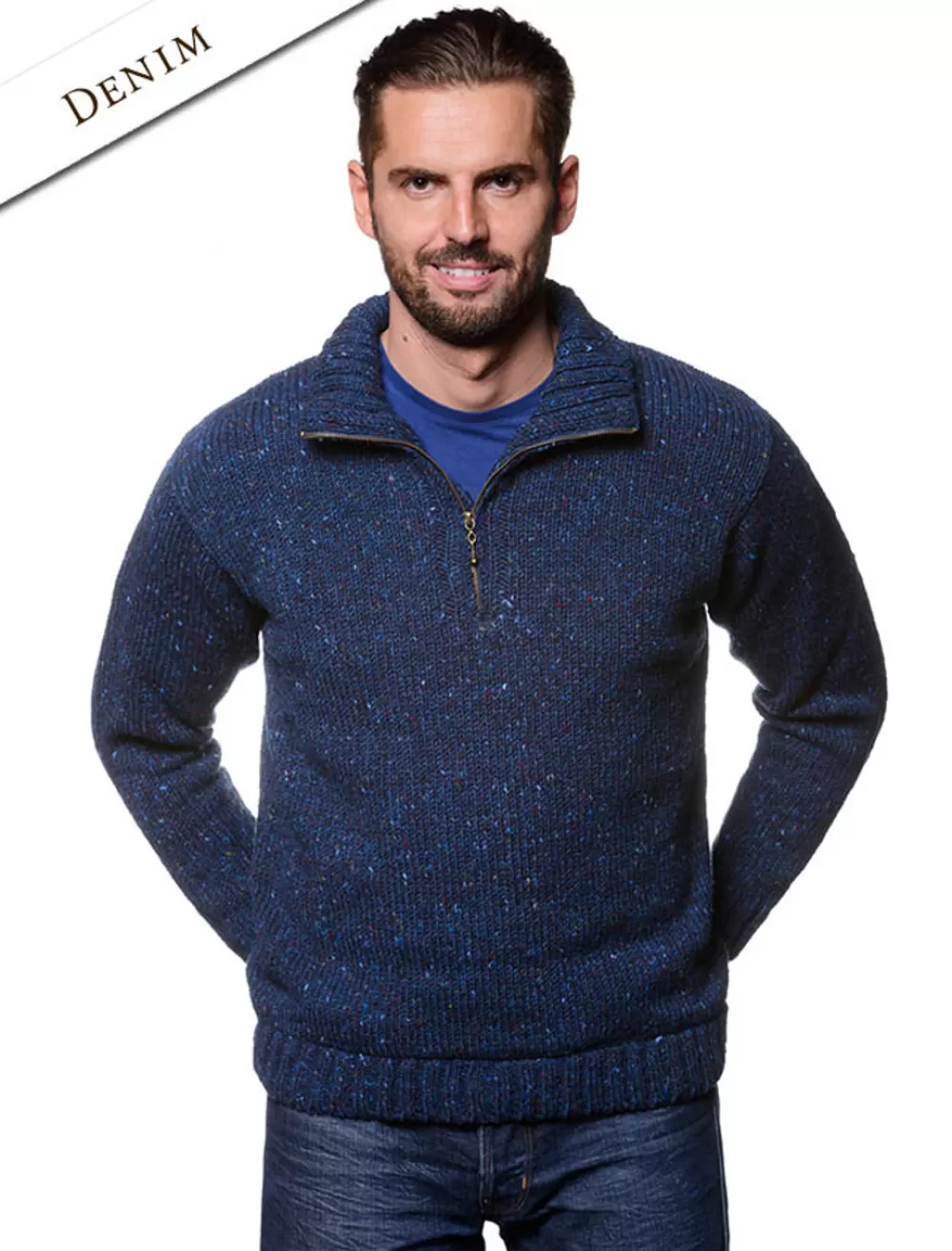 quarter_zip_sweater_mens_half_zip_sweater__glenaran_3-1.webp Outlet quarter zip sweater, mens half zip sweater | Sweaters