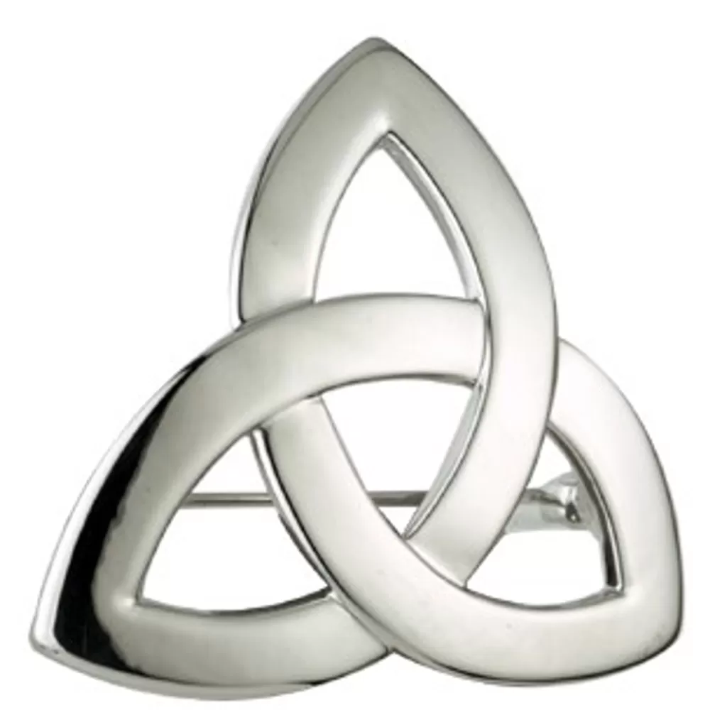 Store Rhodium Trinity Knot Brooch Women Jewelry